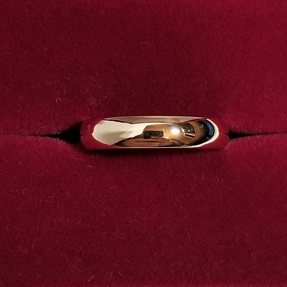 14k Yellow Gold 4.0 mm Half Round Wedding Band